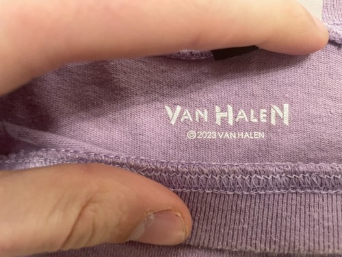 Van Halen Tour of the World 1984 T-Shirt Adult Sz XXS Rock N Roll Purple -457 - Picture 4 of 6