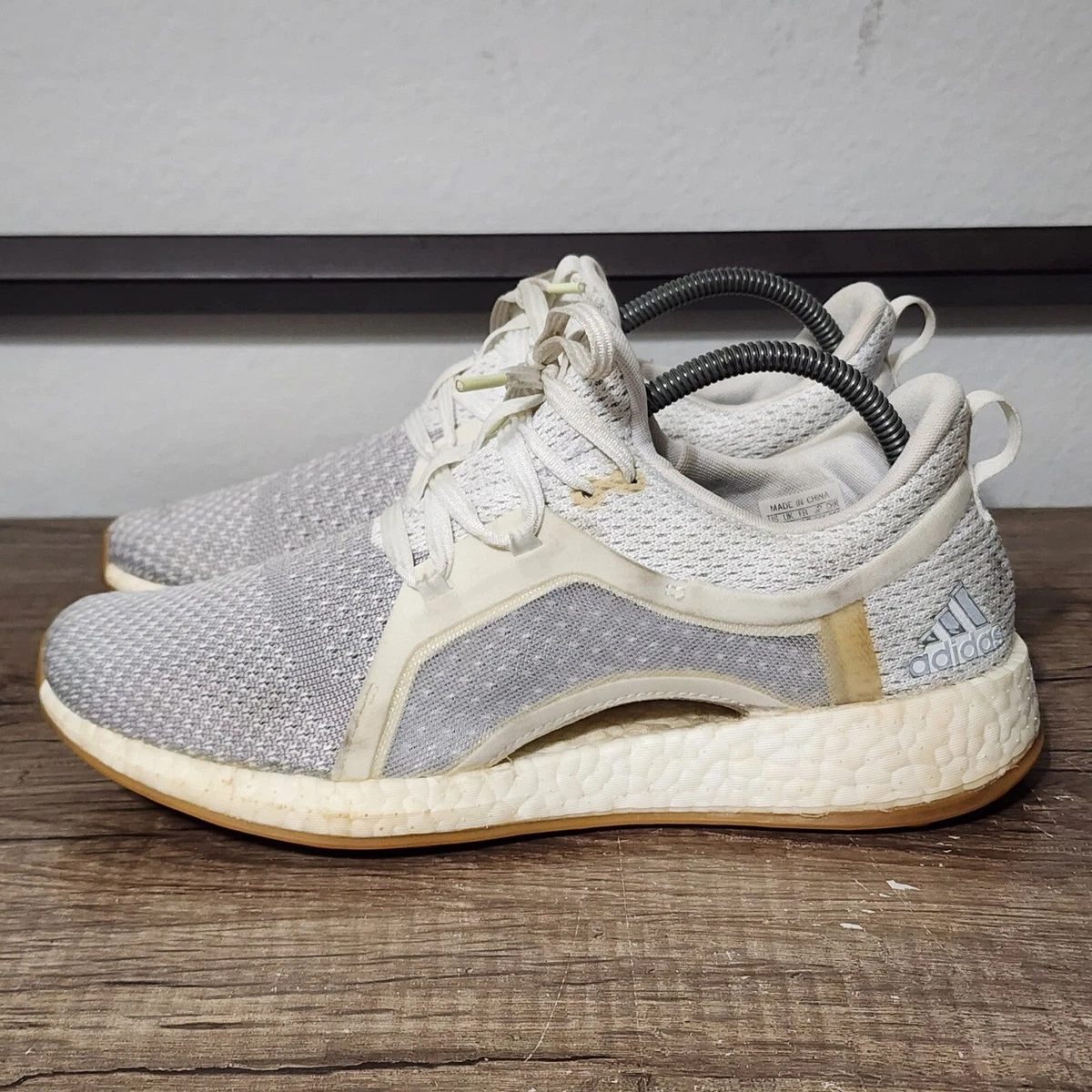 adidas gazelle silver green womens Women's Adidas Pureboost 23 Shoes :Grey Two