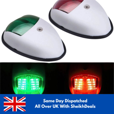 2x Boot Marine Navigationslicht rot grün LED Signalleuchte Signalleuchte 12V/24V