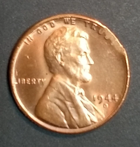 1944 D Lincoln Wheat Cent BU Red