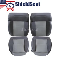 2004-2008 For Ford F150 XLT Driver & Passenger Bottom & Top Seat Cover Dark Gray