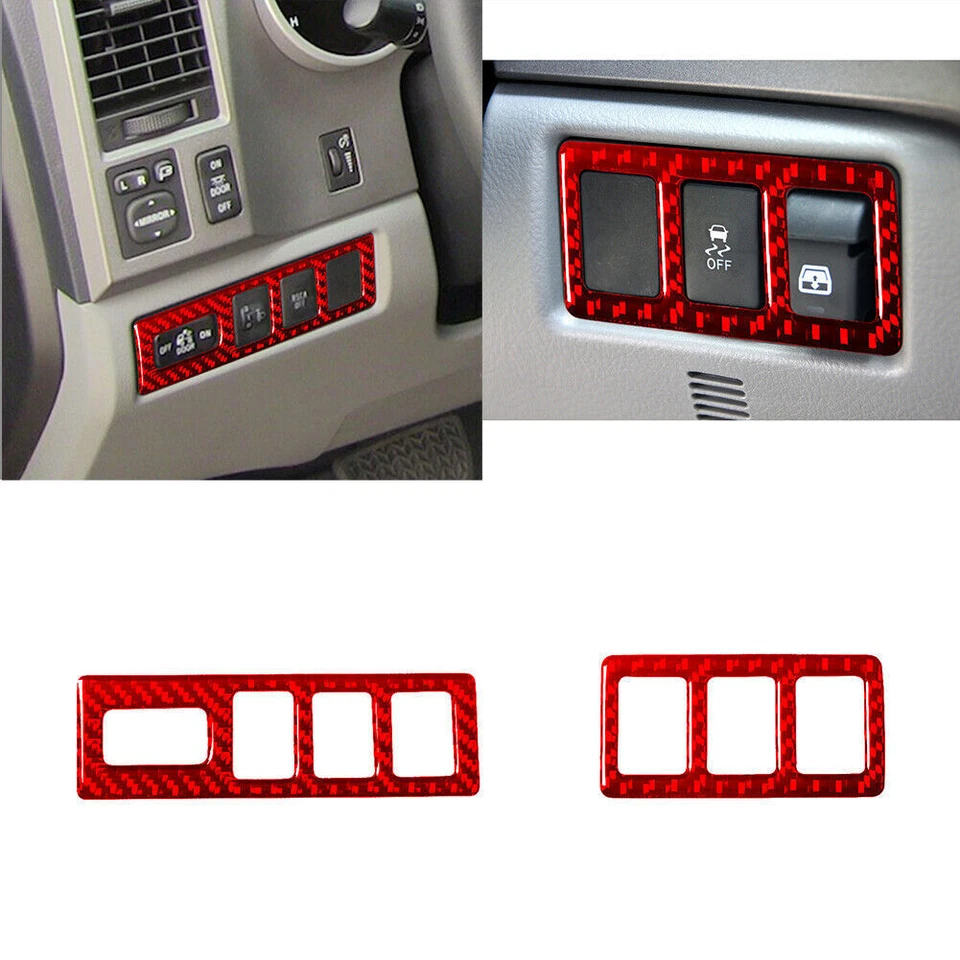 29 шт красный углеродного волокна интерьера полный комплект отделки для Toyota Tundra 2007-2013 - Изображение 4 из 4