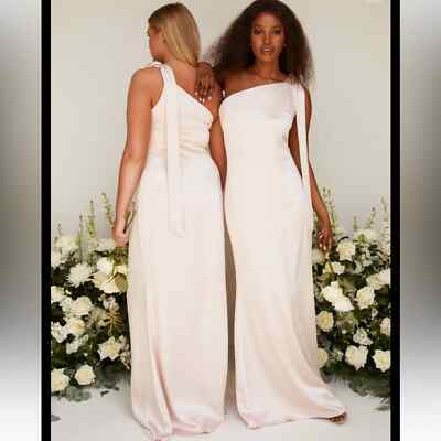 NWT Pretty Lavish matte bronze (champagne) bridesmaid dresses Size 12 | eBay