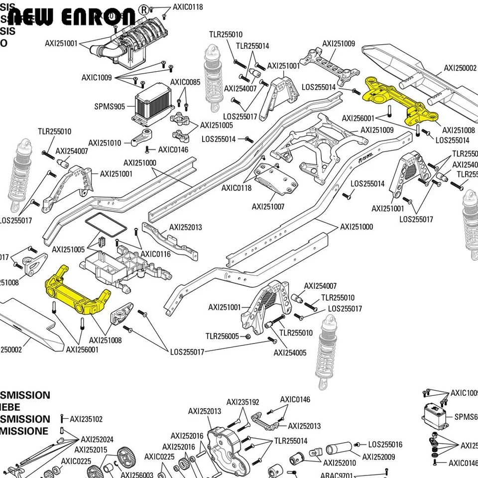 AXI251008 Bumper Mount Front Rear Alloy For RC Car Axial SCX6 AXI05000 AXI05001 - Image 3 of 4