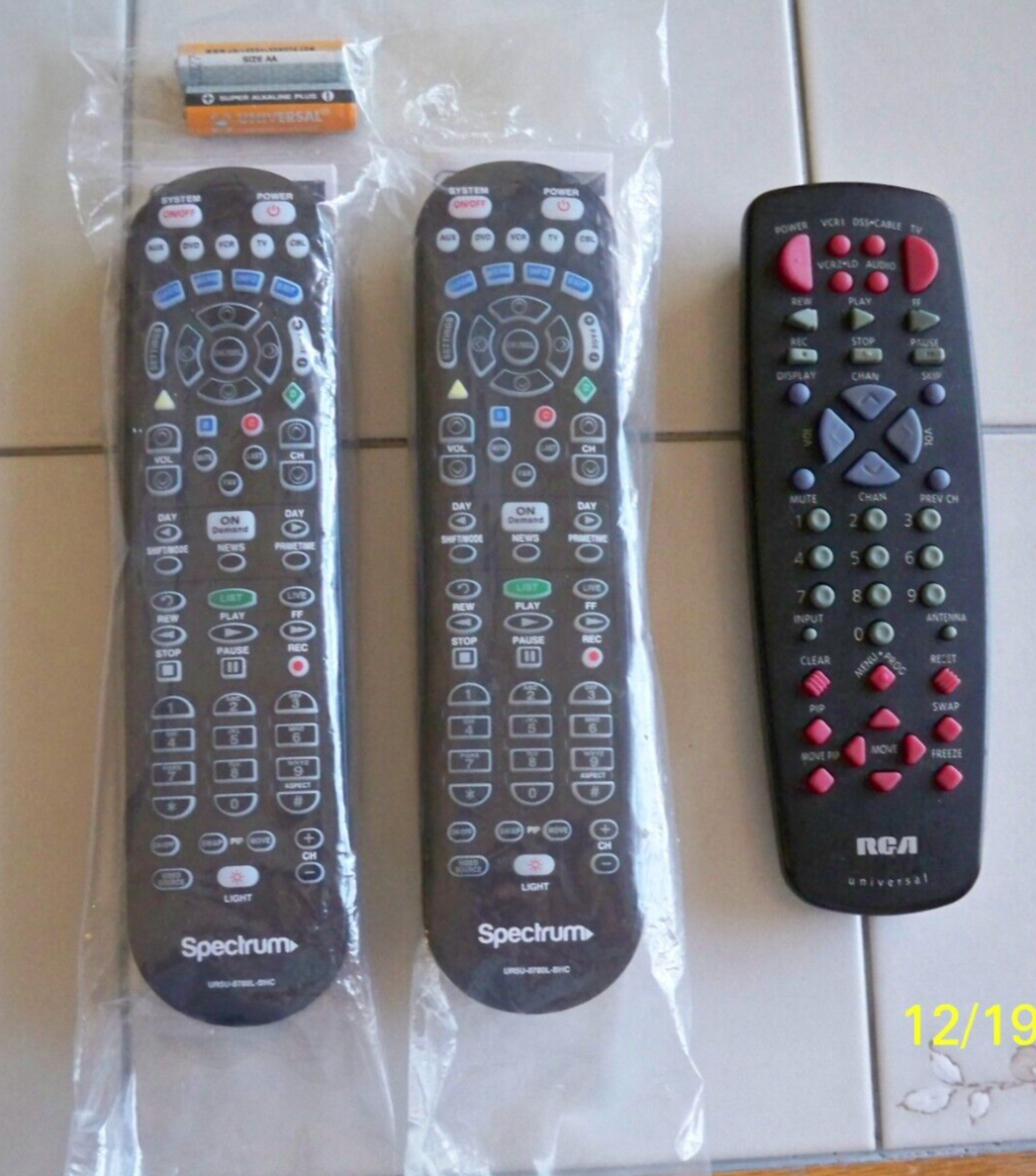 Lot 3 Universal TV Remotes 2 New Spectrum CLIKR5 URSU8780L