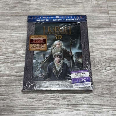 The Hobbit Battle of the Five Armies (3D Blu-ray) Lenticular Slipcase NEW SEALED