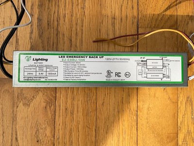 E2 Lighting LOW PROFILE 10W Emergency LED Backup Battery Driver, 2000 cycle