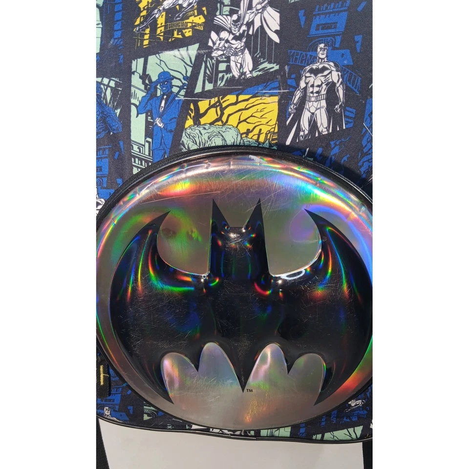 Batman Backpack Comic Book Style Superhero Kids School Bag Large - Image 2 of 4