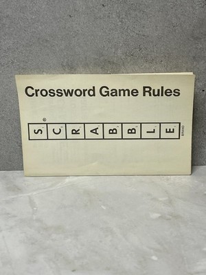 1982 Scrabble Deluxe Edition - Replacement Game Rules