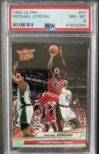 1992-93 Fleer Ultra #27 Michael Jordan Chicago Bulls HOF PSA 8 NM-MT