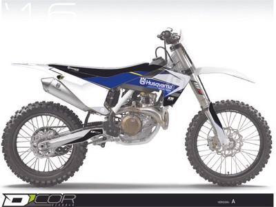 Dcor Visuals Race Line Graphics/Trim/White Backgrounds - Husqvarna 20-70-400-WH