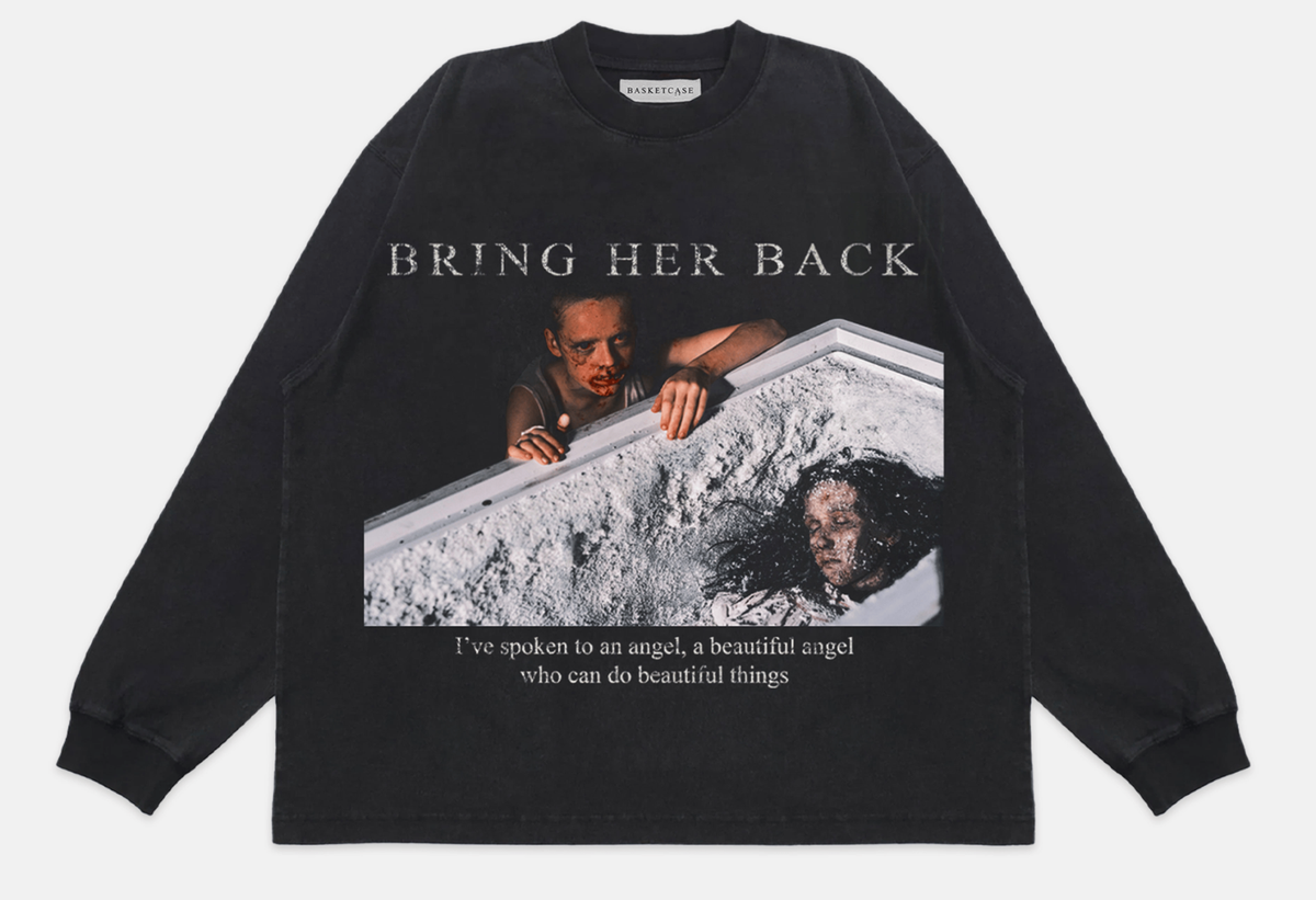 限定品 デッドストックA24 x BasketcaseムービーロンT A24 Bring Her Back x Basketcase T-shirt XL Beautiful Angel Horror