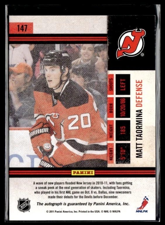 L20,249 -  2010-11 Playoff Contenders #147 Matt Taormina Auto RC - Image 2 of 2