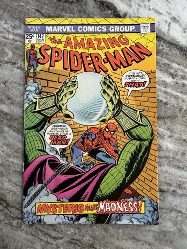 Amazing Spider-Man #142 MYSTERIO APP. 1st Cameo Of Gwen Stacy Clone 1975 VF- 🔥