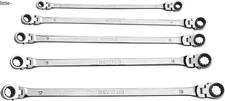 MOUNTAIN RM6 5 Piece Reversible Double Box Ratcheting Wrench Set for Garages,