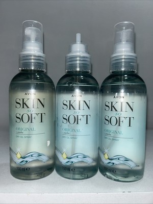 3 New Avon Skin So Soft Original Dry Oil Body Spray 150 Ml One Broken Top
