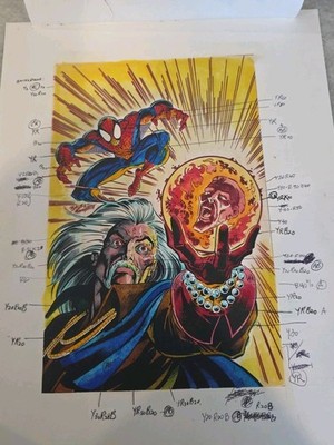 THE AMAZING SPIDER-MAN # 402 ORIGINAL ART COLOR GUIDE EXTREMELY RARE VHTF 