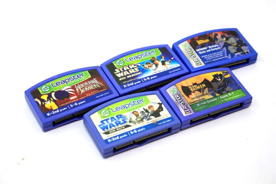 3 Leapster LeapFrog Star Wars (Jedi Reading & Math) Batman - Wolverine Games - Image 3 of 3