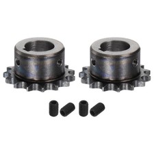 2pcs ISO/DIN 06B-1 Roller Chain Sprocket B Type 20mm Bore, Hardened 15 Tooth