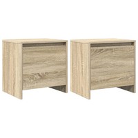 Nachttische 2 Stk. Sonoma-Eiche 45X34X44,5 Cm Holzwerkstoff