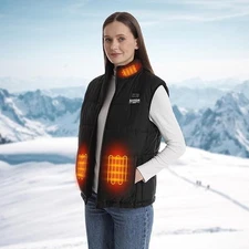 SNOW DEER Heated Vest for Women Men, Jacket Clothing with Battery Pack - MEDIUM