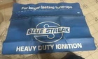 VINTAGE BLUE STREAK CAR FENDER BENCH COVER PROTECTOR LONGER TUNE-UPS HD IGNITION