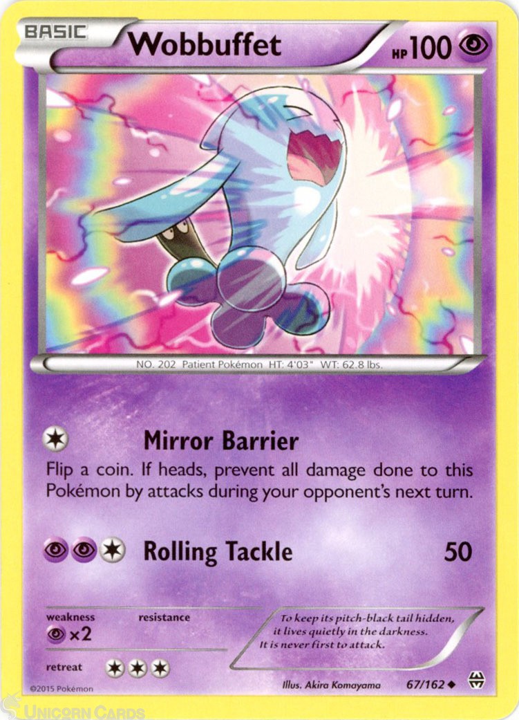 Wobbuffet 67/162 : Uncommon Mint/Near Mint Pokemon Card : XY08: BREAKthrough