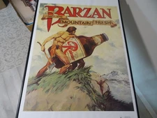 RARE Vintage Rainier Beer BARZAN BAR Promo Advertisement Poster 22x28 SEATTLE WA