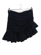 ZARA Volantrock Damen Rock Gr. DE 42 schwarz Casual-Look