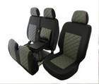 Housse de siège 2+1 pour MERCEDES SPRINTER VW CRAFTER à 2018 LHD GRIS CUIR