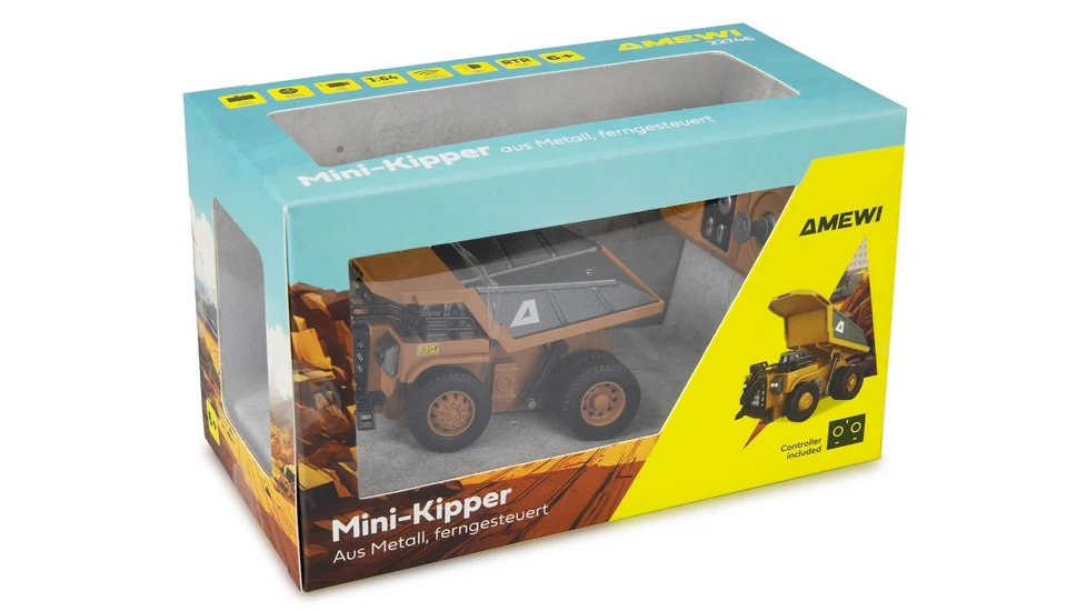 MINI-KIPPER AUS METALL 8-KANAL 1:64 RTR AMEWI 22746 - Bild 2 von 4
