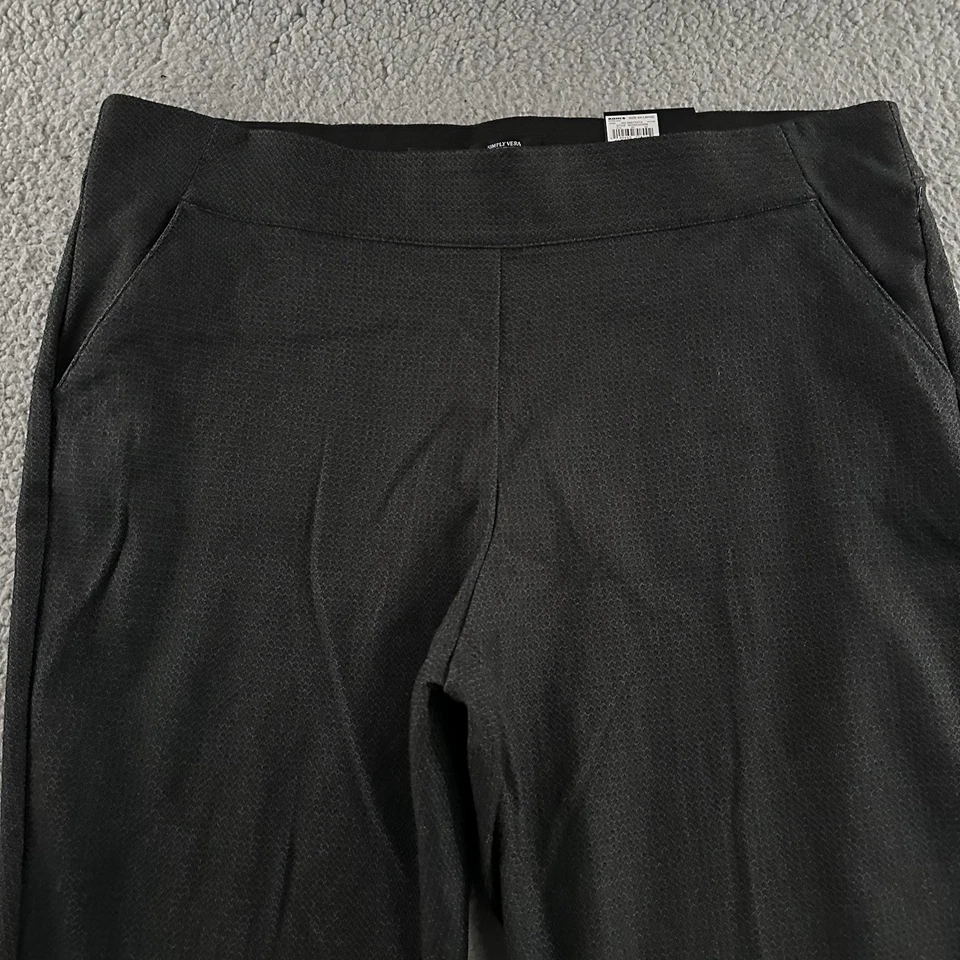 Pantalones para mujer Simply Vera Wang verdes XXL ajustados al tobillo mezcla de nailon de rayón Foto 2 de 4