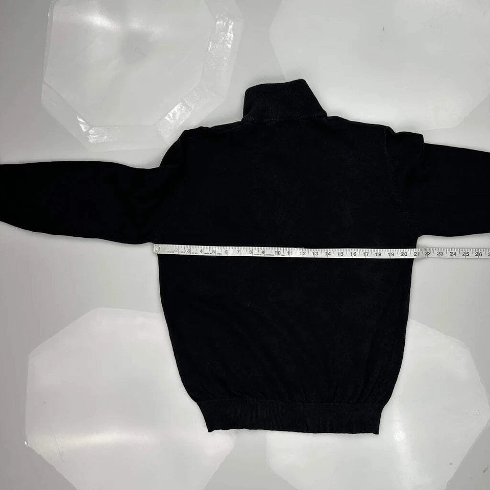 Lacoste 1/4 Zip - Medium Black Cotton - Image 3 of 4