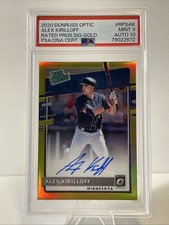 2020 Donruss Optic Alex Kirillof #RPSAK Rated Prospect Signature Gold /10 PSA 9