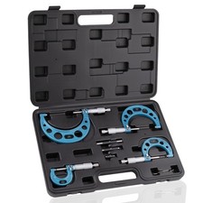 Beaiguna 4PCS Micrometer Set, 0-1"/1-2"/2-3"/3-4" Machinist Outside...