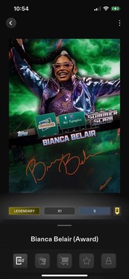 Topps Slam WWE 2025 Summerslam Green Signature AWARD Bianca Belair 5cc LEGENDARY