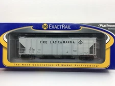 HO Exactrail Erie Lackawanna Bethlehem 4462 Cu Ft 3-Bay Covered Hopper EL #20061