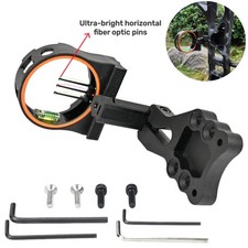 3 Pin Adjustable Archery Bow Sight with Level Bubble for Compound Recurve Bow
