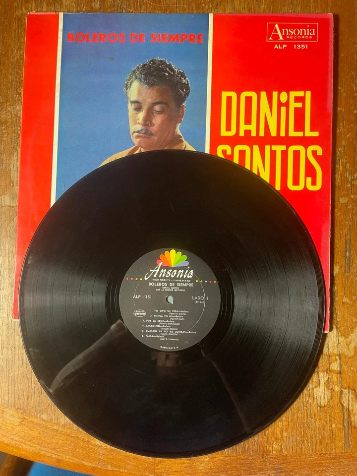 Daniel Santos Con La Sonora Mexicana – Boleros de Siempre LP Vinyl  1963 Ansonia - Image 4 of 4