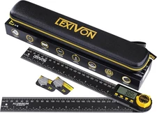 LEXIVON Aluminum Digital Angle Finder Gauge, 10-inch/250mm Multi-Purpose Protrac