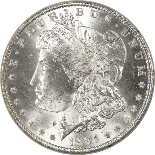 1884 Morgan Dollar Uncirculated Silver $1 Coin