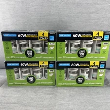 16 FEIT Electric Conserv Energy 4x4 Packs 60W Replacement Uses 13W CFL Bulbs NEW