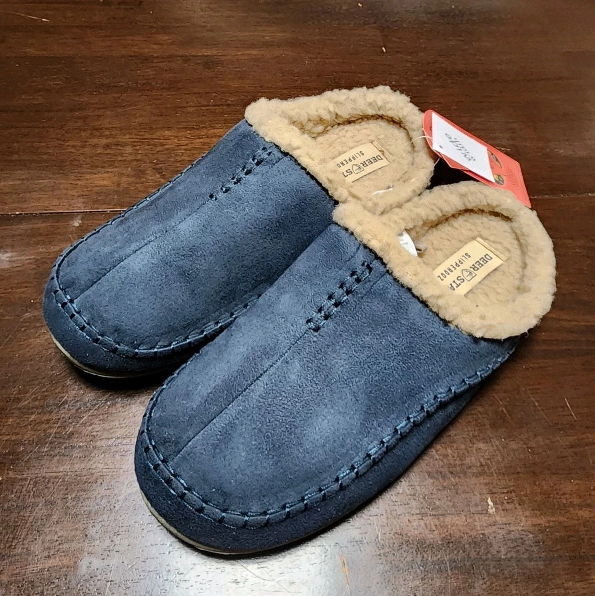 Deer Stags Men\'s Blue Sherpa Cushioned Indoor/Outdoor Clog Slippers Size 10 Deer Stags Men main image 2