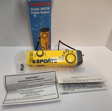 Pocket Radio Sports Stylish AM/FM Hand Strap 1990's Vintage - New Open Box