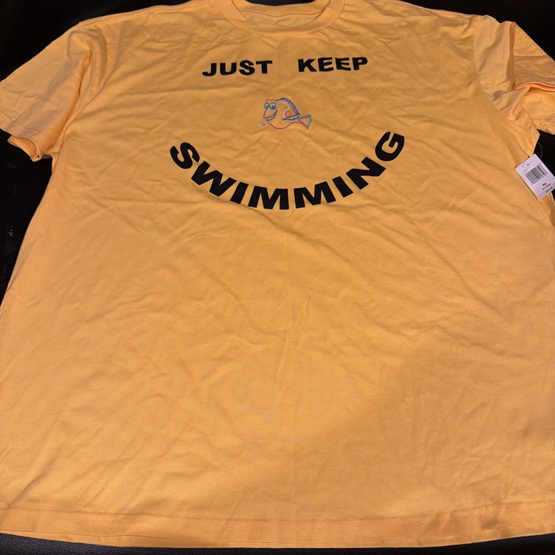 Disney Finding Nemo Dory T-Shirt - Just Keep Swimming Adult Xl  NWT