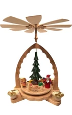 16073 - Richard Glaesser Pyramid - Santa, Children and Toys - 10.5"H x 7"W x 6"D