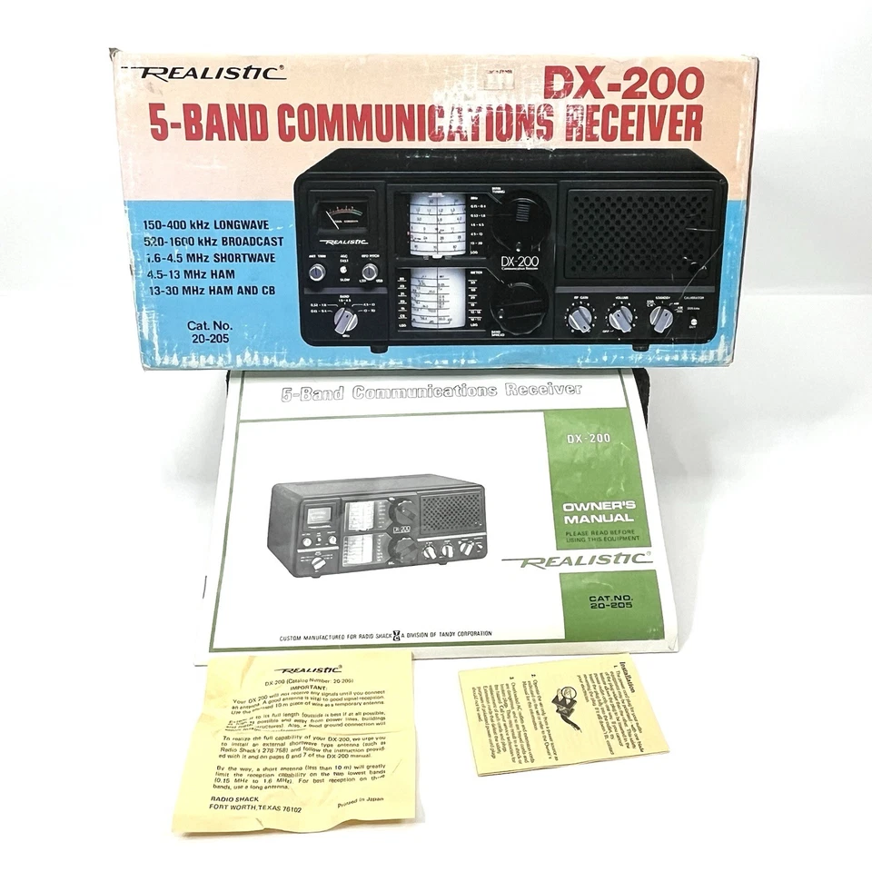 Receptor de comunicación de onda corta de 5 bandas radio DX-200 realista como nuevo en caja Foto 4 de 4