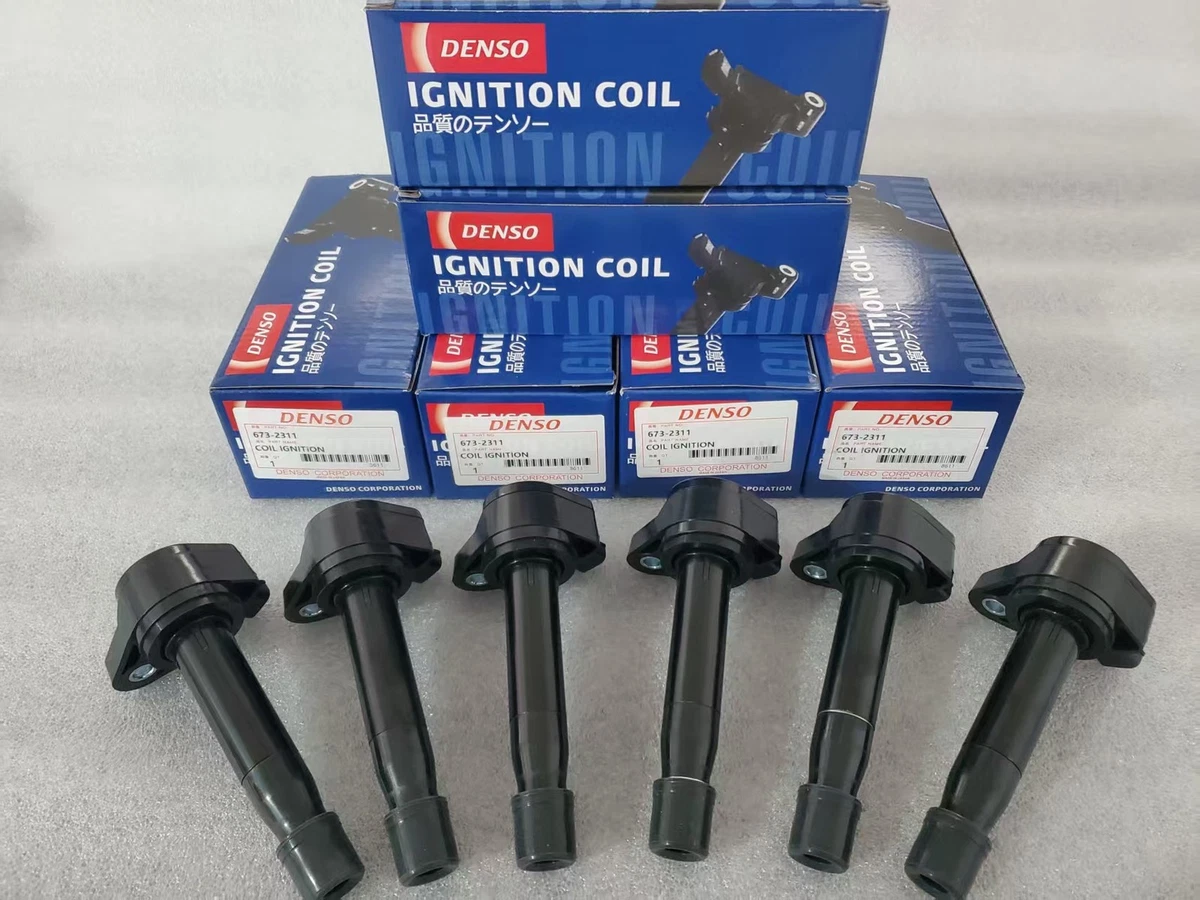 Kit De 6 Bobinas Encendido + 6 Bujías Denso Platinum Para Honda Odyssey 1999-2010 3.5L V6