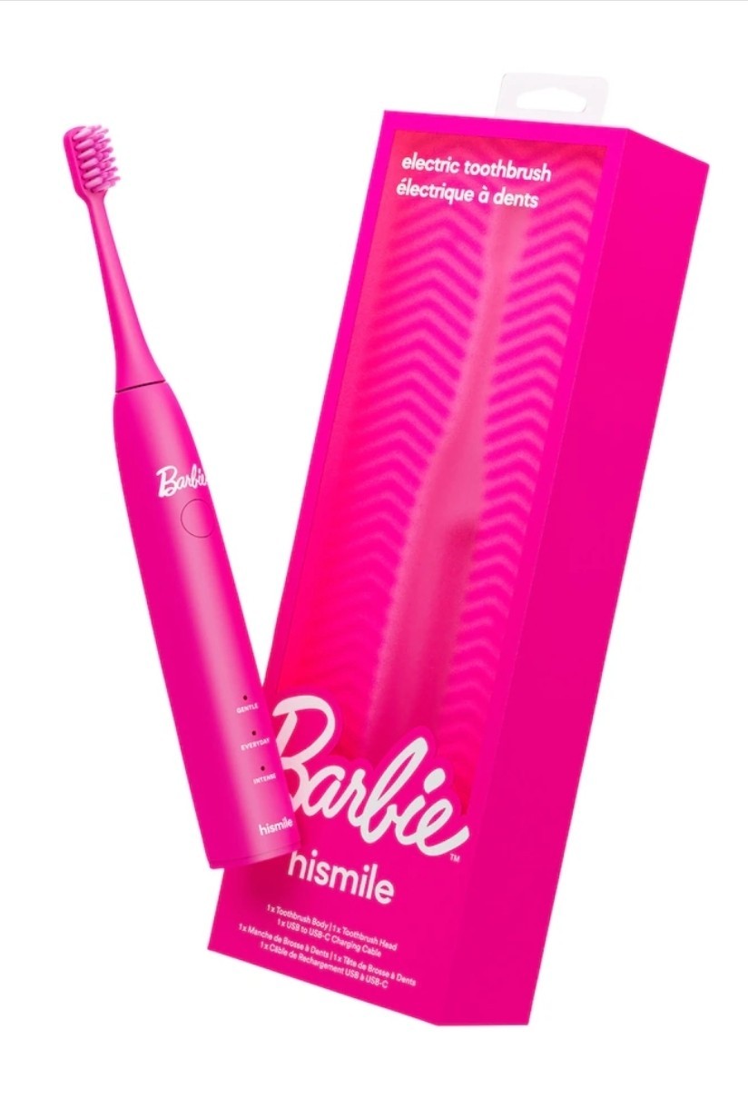 Hismile Barbie Hot Pink Electric Toothbrush  & Bonus Teeth W