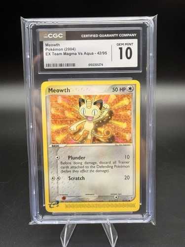 Meowth graded CGC 10 for sale on eBay